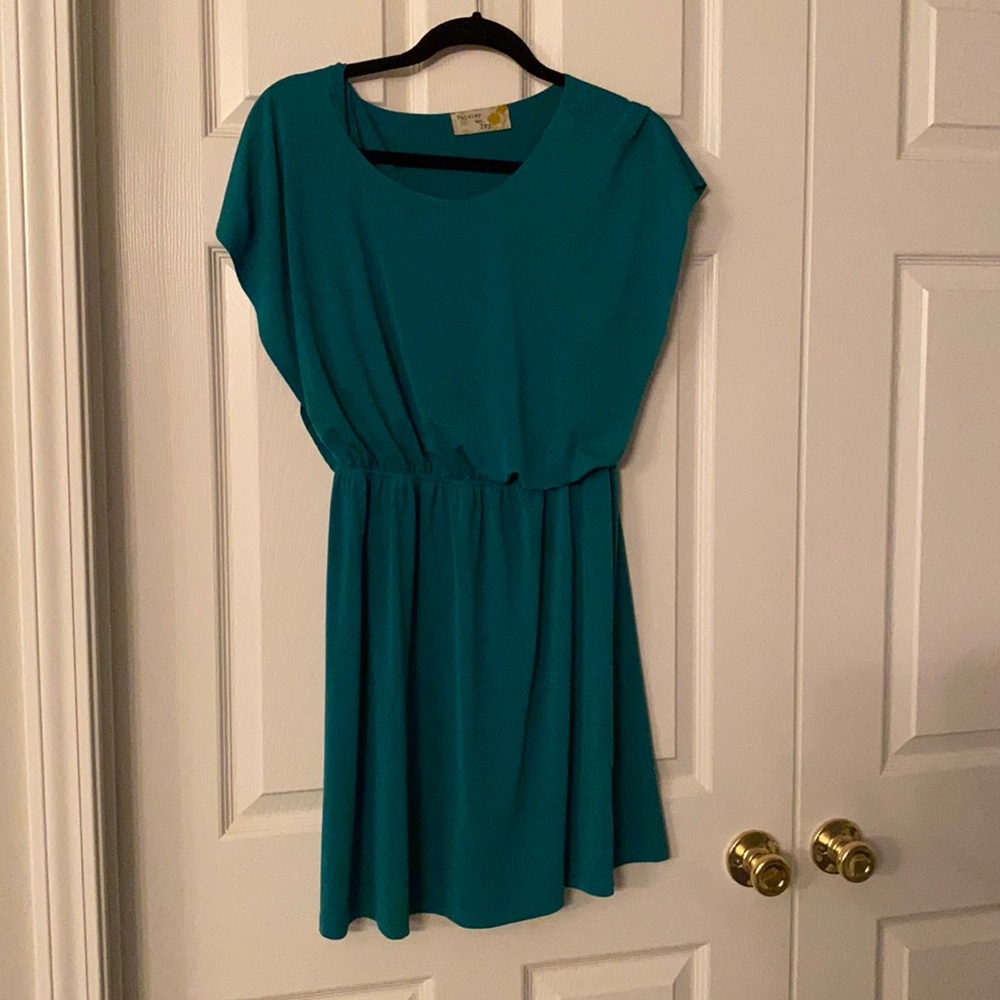 Teal mid rise dress